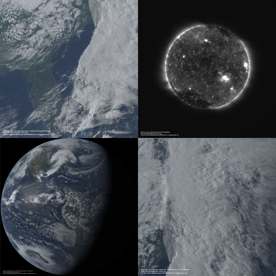 earth and sun views in quadrant